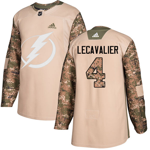 Adidas Lightning #4 Vincent Lecavalier Camo Authentic Veterans Day Stitched NHL Jersey